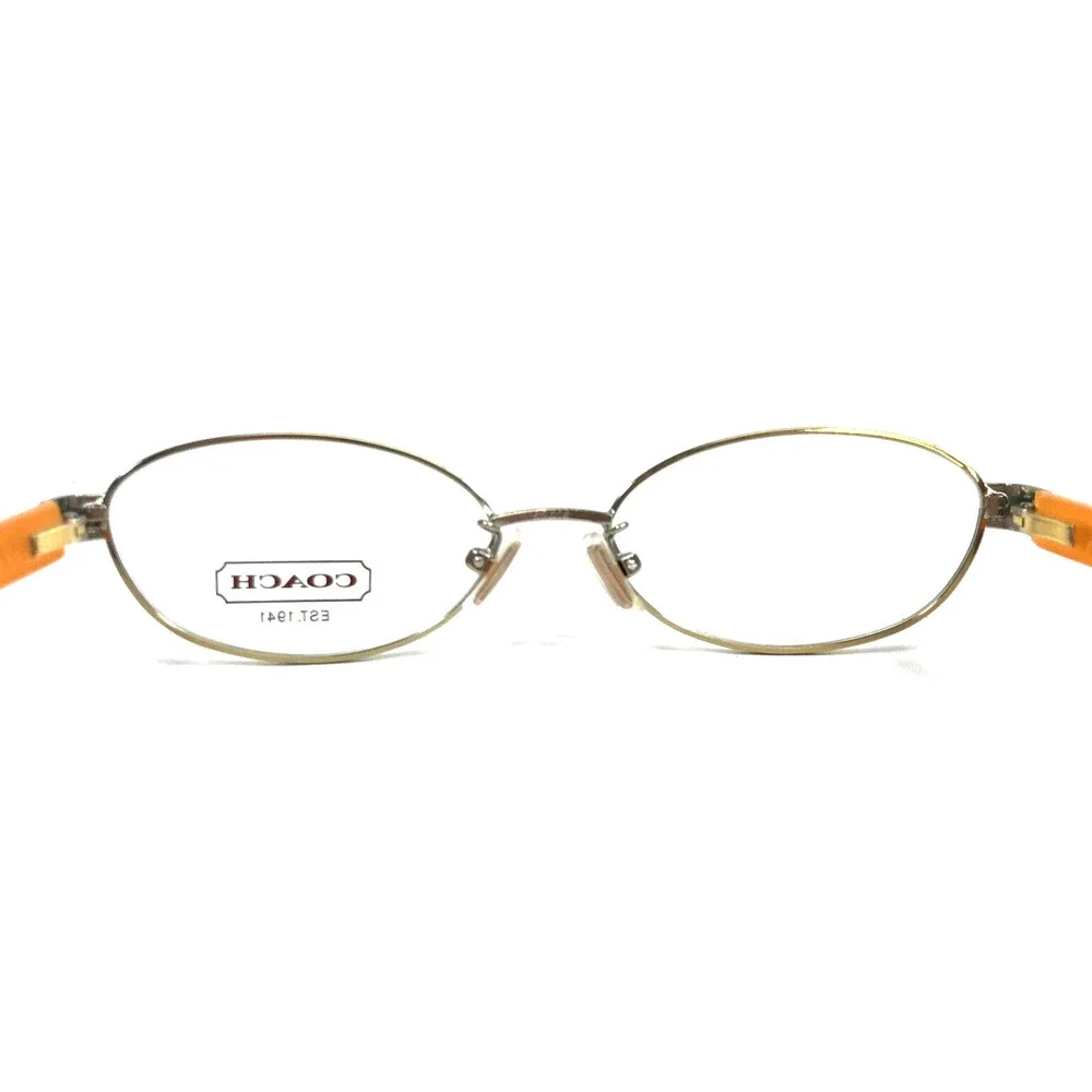 Coach Eyeglasses Frames HC5032 Randi 9072 Gold Orange Oval Full Rim 52-16-135